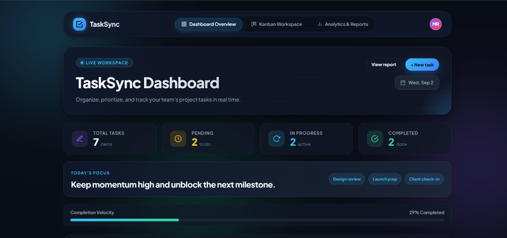Project Management Dashboard